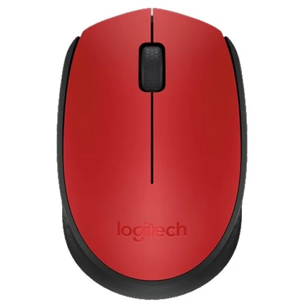 Мышь Logitech M171 Wireless Mouse (красный/черный)